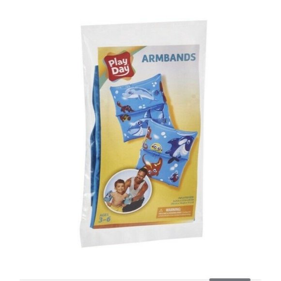Play Day Blue Swimming Floaties Armbands,  Ages 3-6 - New! - Picture 5 of 8